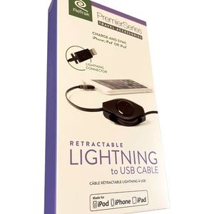Retrak PremierSeries Retractable Lightning to USB Cable MFi Apple Certified 3.2f